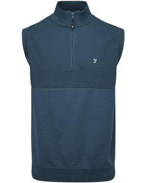 Farah Clint Sleeveless Jumper - Blue