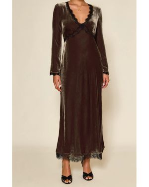 RIXO London Alesha Boho Dress - Brown