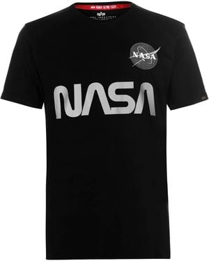 Alpha Industries Nasa Reflective T-Shirt - Black