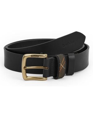 Barbour Esk Leather Belt , Size: L - Black