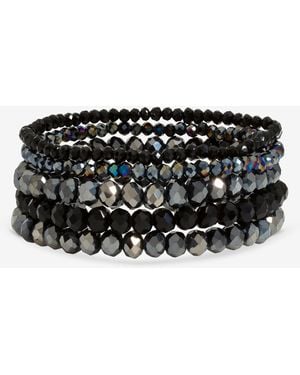 Mood Jet Beaded Multi Pack Bracelets - Black
