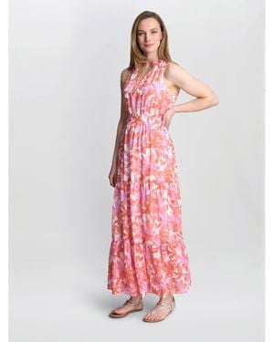 Gina Bacconi Roweena Summer Fit And Flare Dress - Red