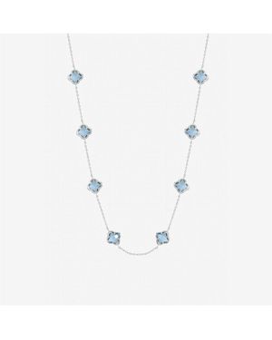 Inicio Light Sapphire Clover Necklace - Blue