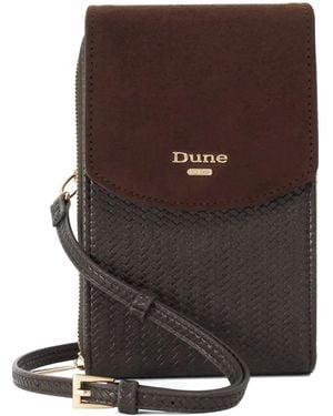 Dune Sunrised Faux Leather Phone Bag - Brown