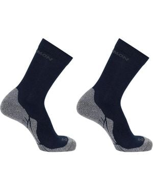Salomon Crew 2 Pack Walking Socks - Blue