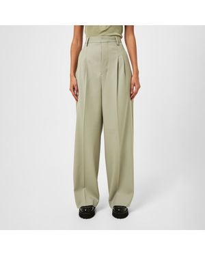 Ami Paris High Waisted Large Tailored Trousers - Green