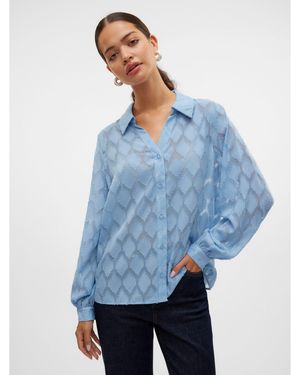 Vero Moda Mayla Long-Sleeve Blouse - Blue