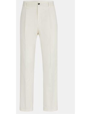 HUGO Felix242 D Straight Leg Trousers - White