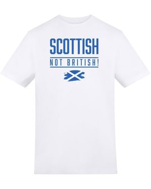 AWD Adults Printed Scotland Fan Tee - White