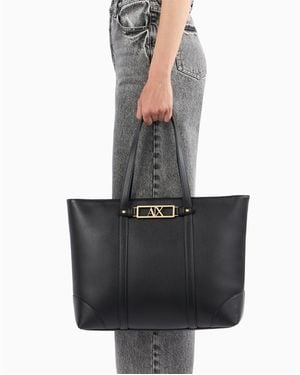 ARMANI EXCHANGE Shopping Bag - Black