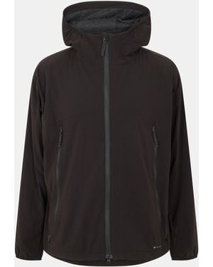 Snow Peak Water-Resistant Adjustable Hood Rain Anorak - Black