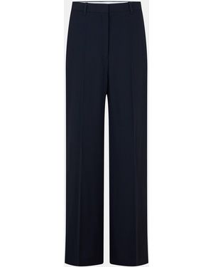 BOSS Tikela Straight Leg Trousers, Straight Leg Design - Blue