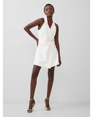 French Connection Whisper Halterneck Blazer Dress - White