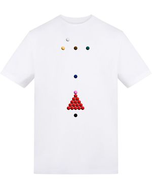 AWD Adults Printed Snooker Tee - White