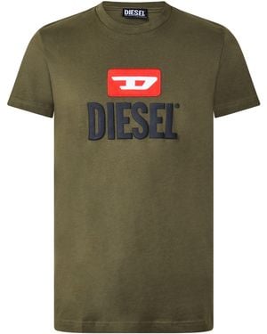 DIESEL T-Diego New D Logo T-Shirt - Green