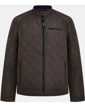 Replay Biker Diamond Quilted Jacket - Black