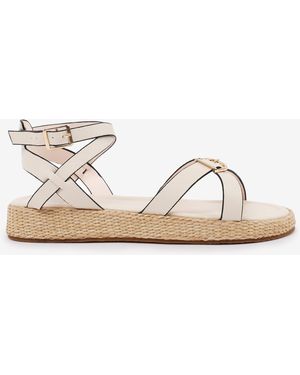 Where's That From Pu Alora Wide-Fit Cross-Over Buckle Strap Sa - Metallic