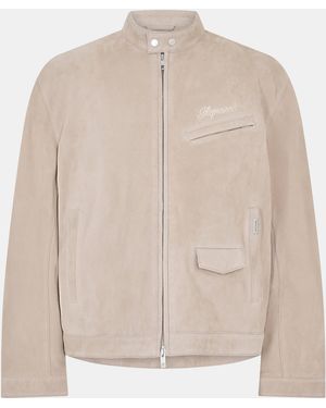 Represent Structured Fit Bomber Jacket - Natural