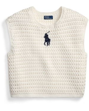 Polo Ralph Lauren Knitted Jumper Vest - White