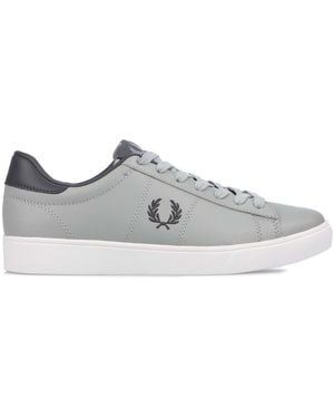Fred Perry Spencer Leather Trainers Size 6 - Grey