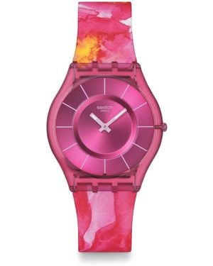 Swatch Paradise Analogue Quartz Watch - Pink