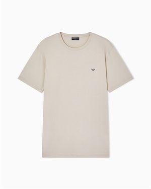 Emporio Armani T-Shirt Beachwear - Natural