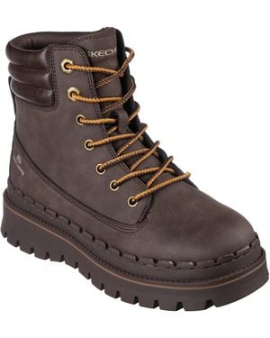 Skechers Jammers Flat Ankle Boots - Brown