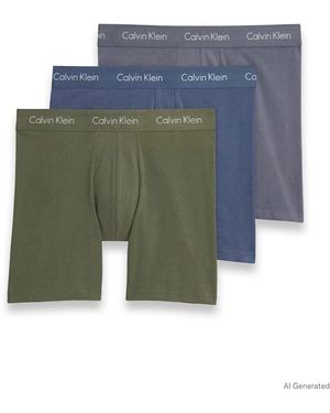 Calvin Klein Calvinklein 3 Pack Boxer Briefs - Blue