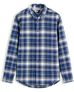 Tommy Hilfiger Flannel Check Long-Sleeve Shirt - Blue