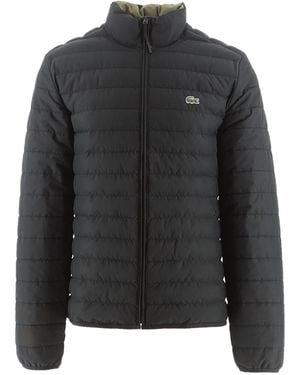 Lacoste Crocodile Logo Quilted Short Puffer Jacket - Black