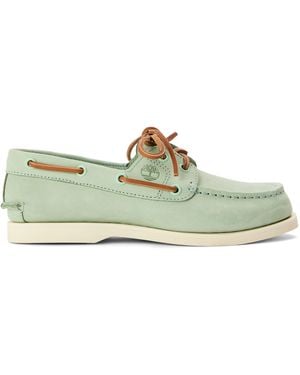 Timberland Classic Rust Nubuck Boat Shoes - Green
