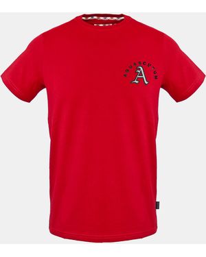 Aquascutum Cotton Short-Sleeve Crew-Neck T-Shirt - Red