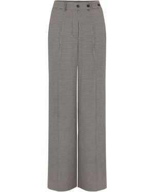 Phase Eight Karrie Dogtooth Wide Leg Trouser - Grey