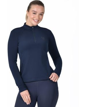 Dublin Brushed Long Sleeved Mid Layer - Blue