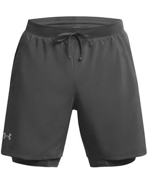 Under Armour Ua Launch Run 2-In-1 Shorts - Grey