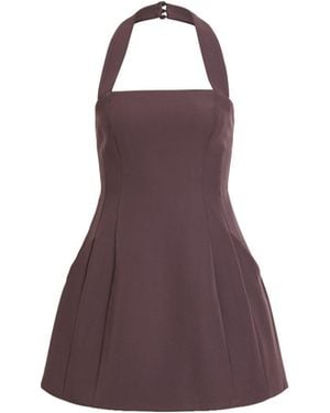 Bardot Nevelle Halter Mini Dress - Purple
