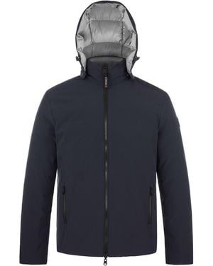 Museum Reversible Baffle Short Puffer Jacket - Blue