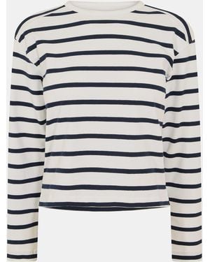 French Connection Stripe Long-Sleeve T-Shirt - White