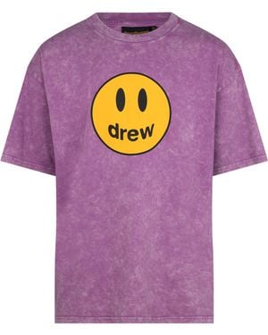 Drew House Adults Mascot Short Sleeve T-Shirt - Purple