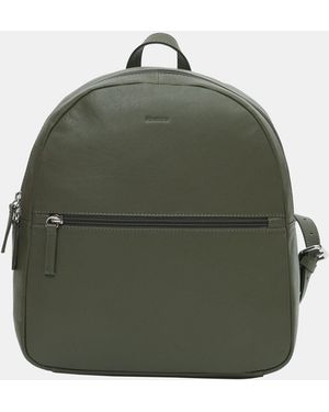 Firetrap Leather Zip Backpack - Green