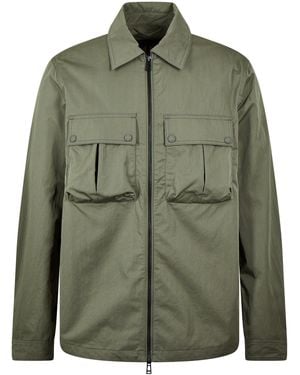 Belstaff Stride Zip Collar Long Sleeve Overshirt - Green