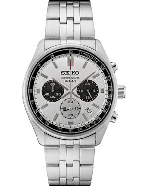 Seiko Chronograph Water Resistant Analogue Quartz Watch - Metallic