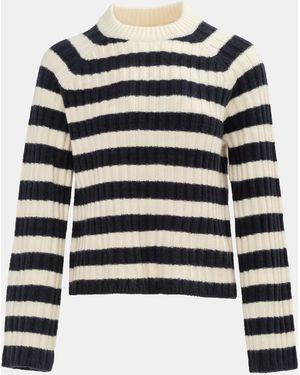 Miso Stripe Jumper Open Hem - Blue