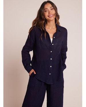 Bella Dahl Pocket Oversized Fit Overshirt - Blue