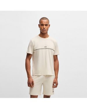 BOSS Bw Unique T-Shirt, Unique Design - Natural