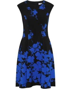 Gina Bacconi Holli Floral Fit & Flare Dress - Blue