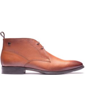 Base London Archer Leather Chukka Boots - Pink