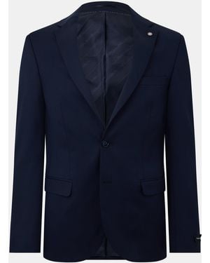 Twisted Tailor Ellroy Slim Fit Jacket - Blue