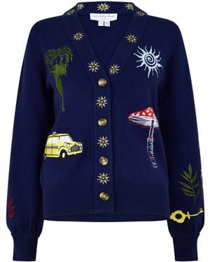 Never Fully Dressed Icons Cardigan - Blue