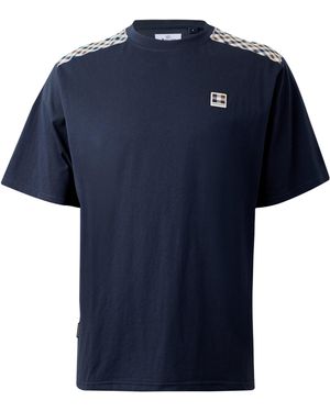 Aquascutum Aquact Check Shd Tee Sn64 - Blue